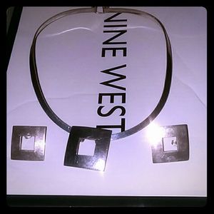 925 silver necklace and earring set